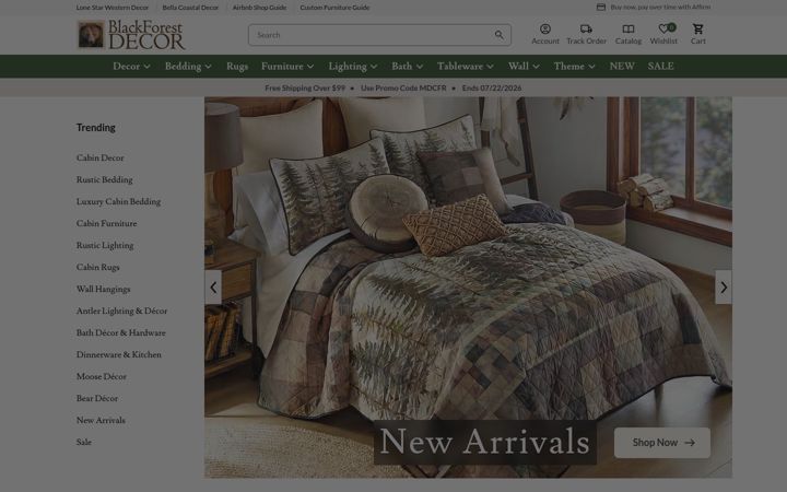 Screenshot di blackforestdecor.com