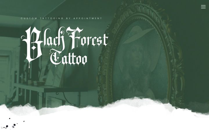 Snímek obrazovky blackforesttattoo.dk