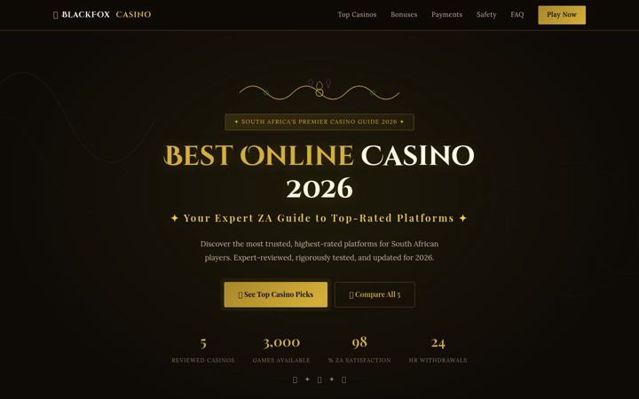 Screenshot of blackfoxwebdesign.co.za