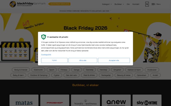 Screenshot of blackfridaydanmark.dk