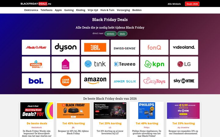 Screenshot of blackfridaydeals.nu