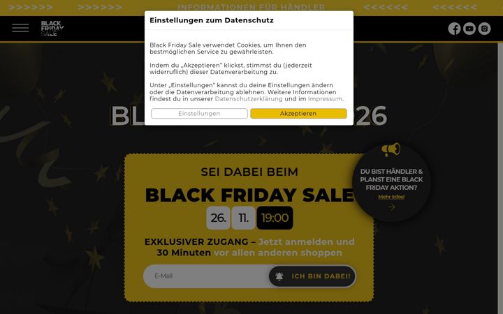 Screenshot of blackfridaysale.de