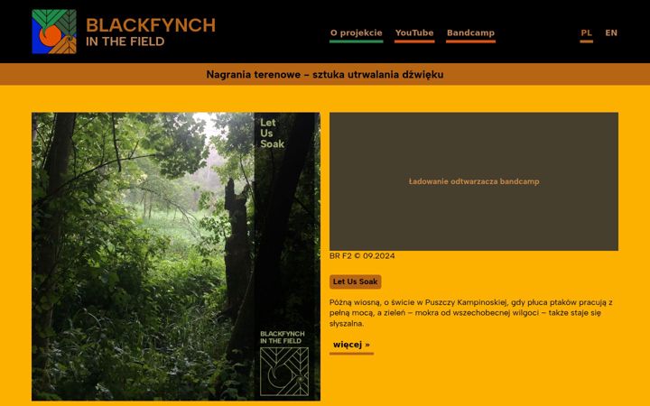 Screenshot of blackfynchinthefield.com