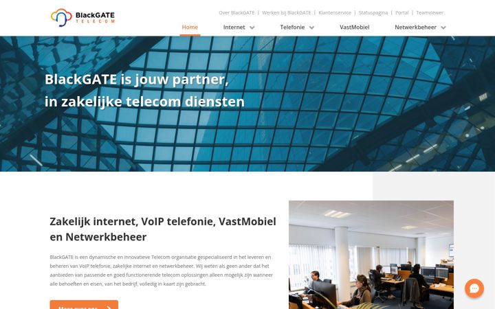 Screenshot of blackgate.nl