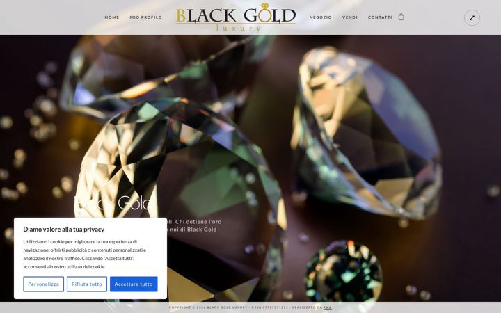 Screenshot of blackgoldluxury.it