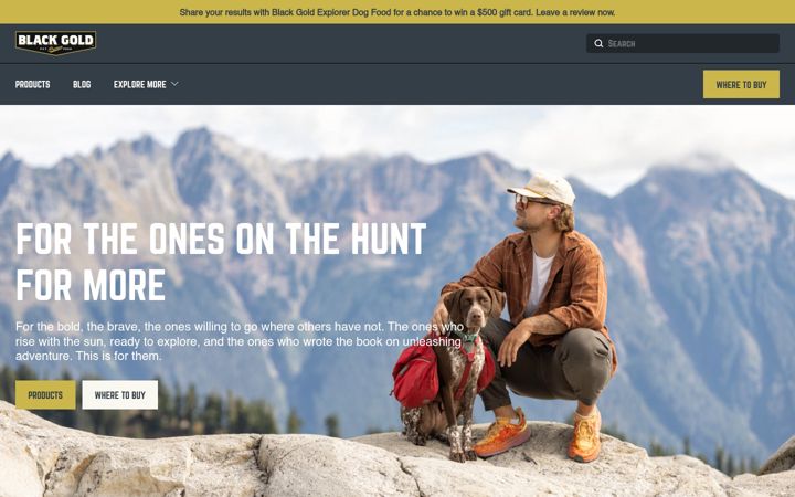 Screenshot of blackgoldpet.com