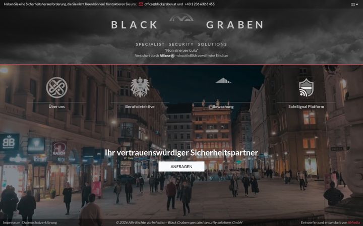 Snimka zaslona za blackgraben.com