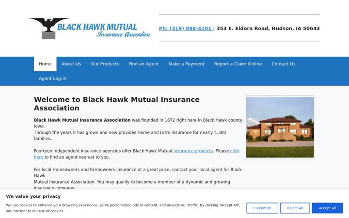 Screenshot of blackhawkmutual.com