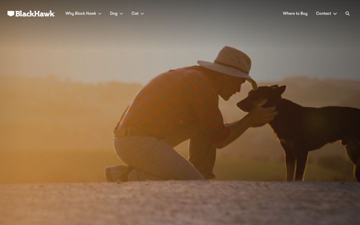 Screenshot of blackhawkpetcare.com