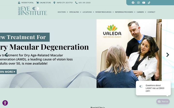 Screenshot of blackhillseyes.com