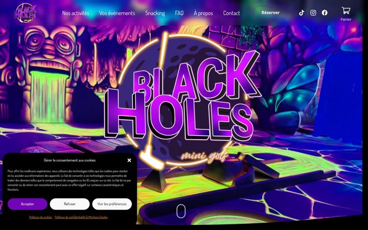 Screenshot of blackholesminigolf.fr