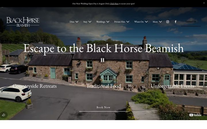 Screenshot of blackhorsebeamish.co.uk