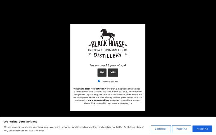 Screenshot of blackhorsedistillery.co.za