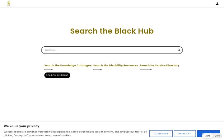 Screenshot stránky blackhub.ca
