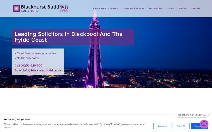 Screenshot of blackhurstbudd.co.uk
