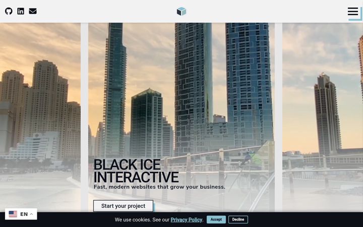 Screenshot of blackiceinteractive.com