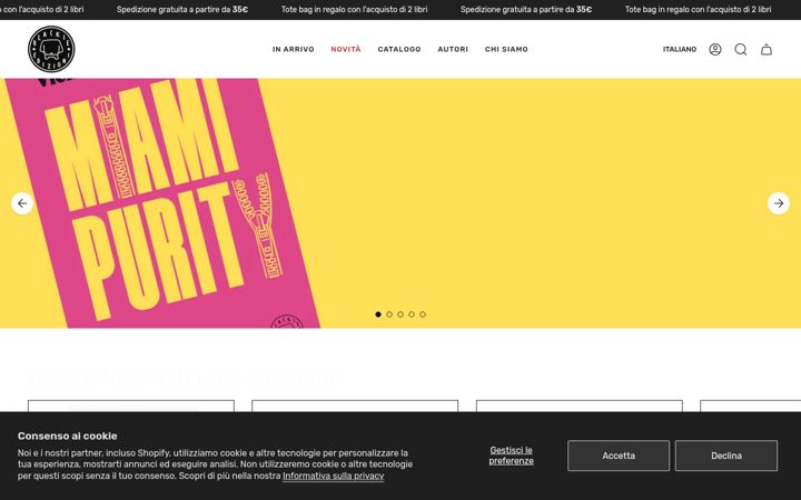 Screenshot di blackie-edizioni.it