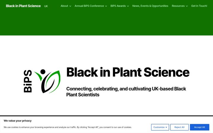 Screenshot di blackinplantscience.org