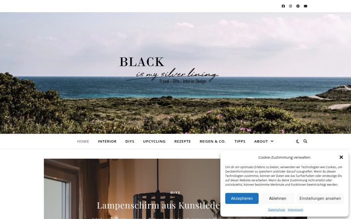 Screenshot of blackismysilverlining.de