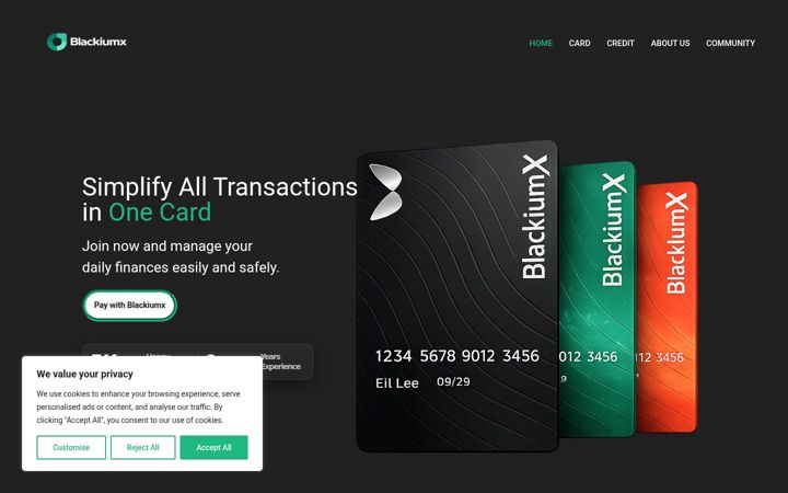 Screenshot of blackiumx.com