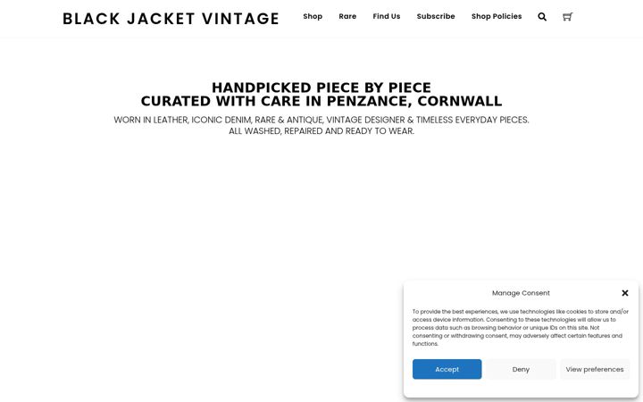 Screenshot van blackjacketvintage.com