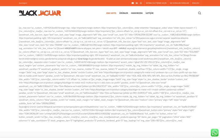 Screenshot of blackjaguar.tr