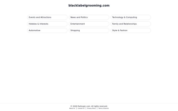 Screenshot of blacklabelgrooming.com