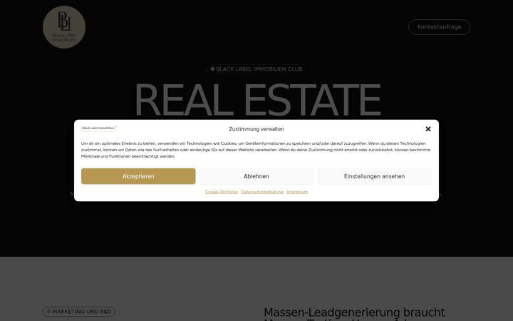 Screenshot of blacklabelimmobilien.club