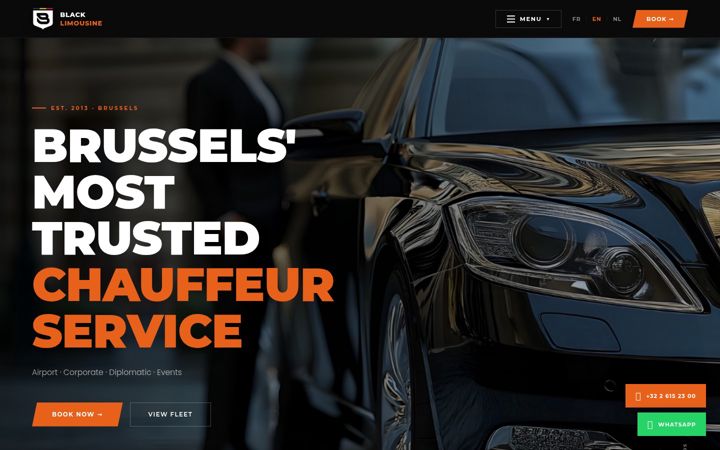 Screenshot of blacklimousine.be