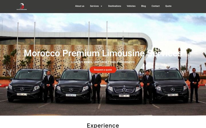 Screenshot of blacklimousine.ma