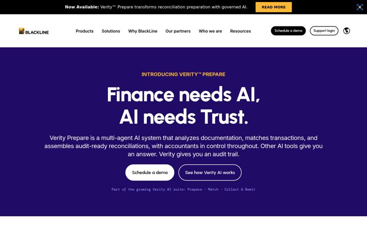 Screenshot of blackline.com