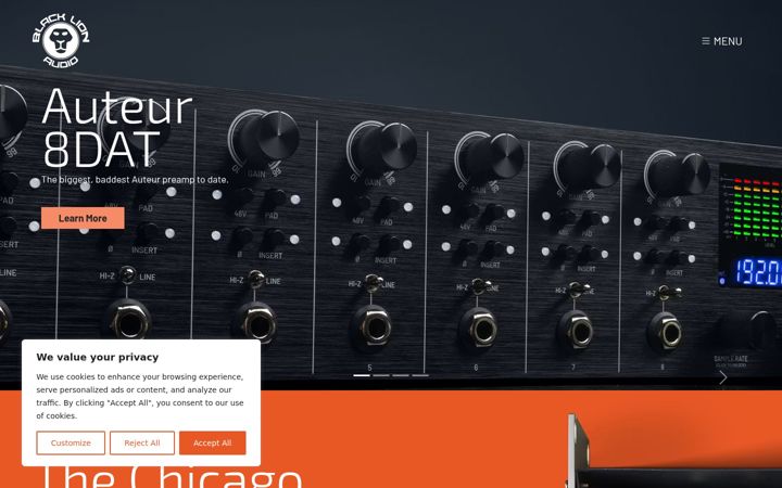 Screenshot of blacklionaudio.com