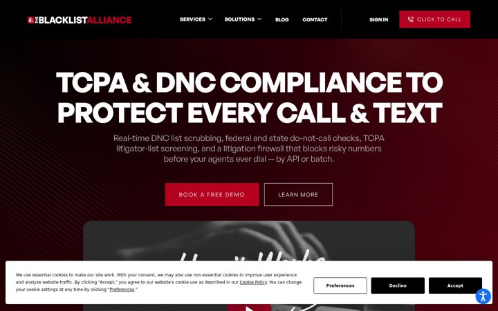 Screenshot of blacklistalliance.com