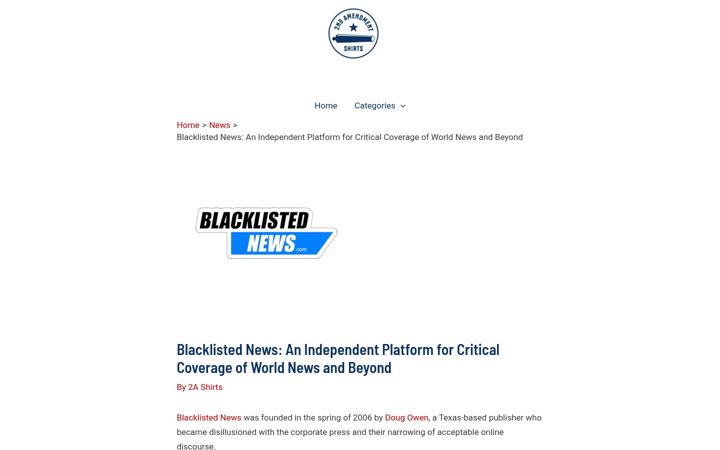 Screenshot of blacklistednews.com