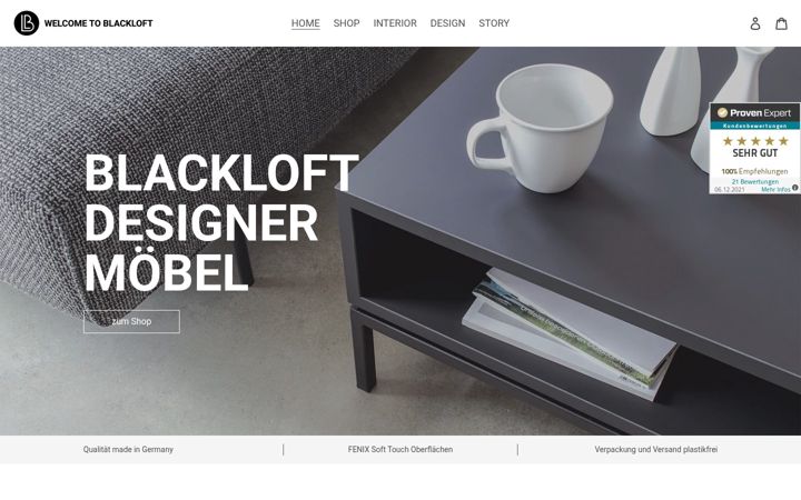 Screenshot of blackloft.de