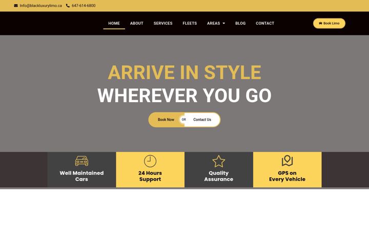 Skærmbillede af blackluxurylimo.ca