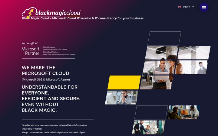 Screenshot of blackmagiccloud.de