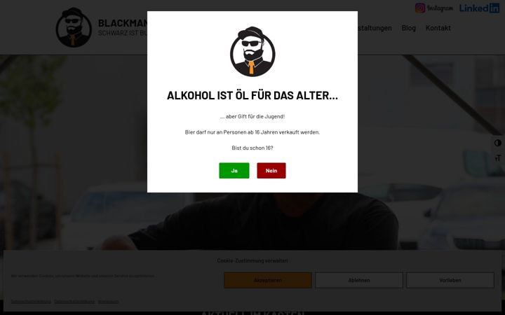 Skærmbillede af blackmans-craft.de