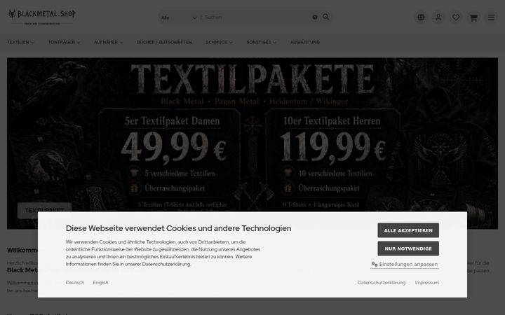 Screenshot of blackmetal.shop