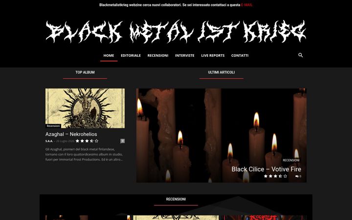 Screenshot of blackmetalistkrieg.net