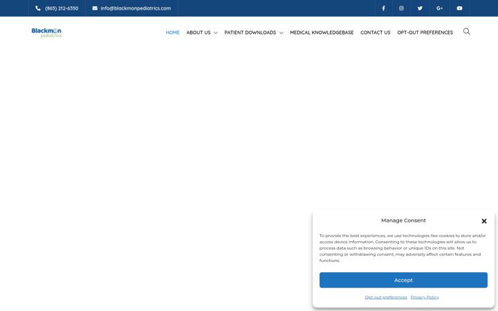 Screenshot of blackmonpediatrics.com