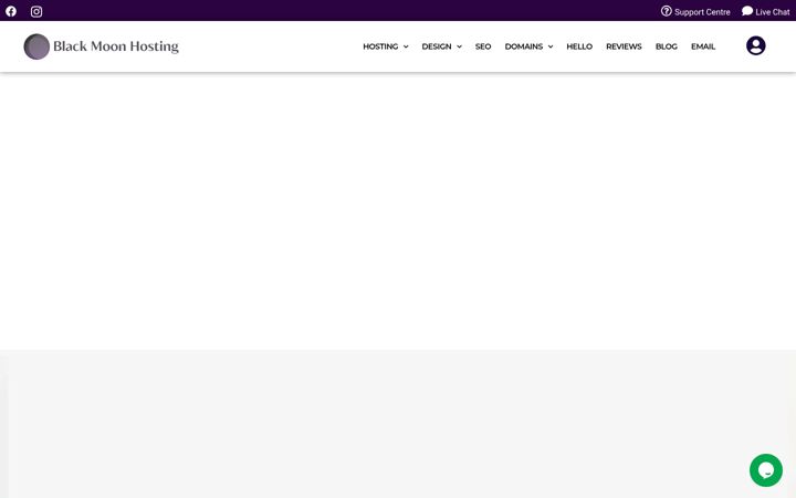 Snimka zaslona za blackmoonhosting.com