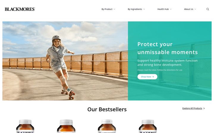 Screenshot of blackmores.com.my