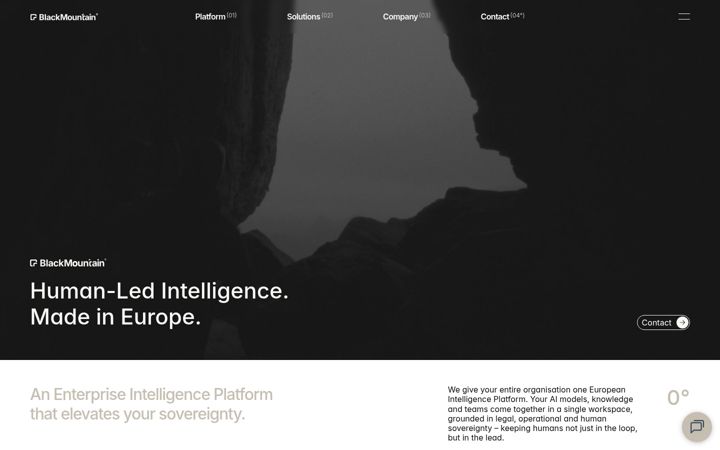Screenshot of blackmountain.io