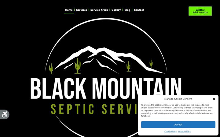 Snimka zaslona za blackmountainsepticservices.com