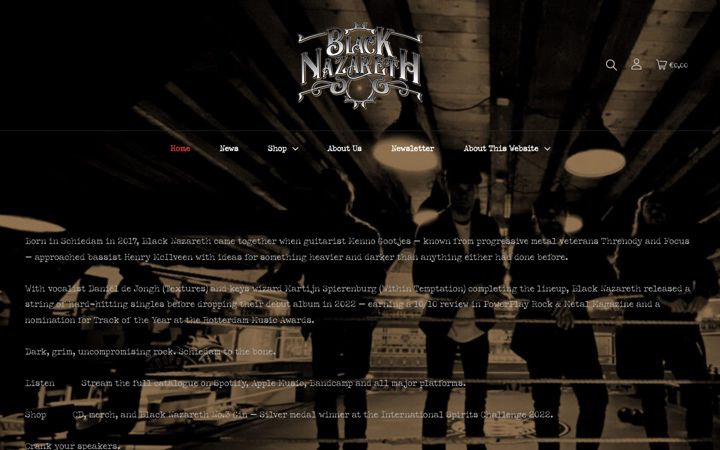 Captura de pantalla de blacknazareth.com