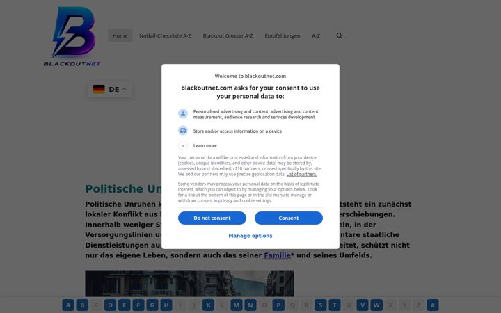 Screenshot of blackoutnet.com