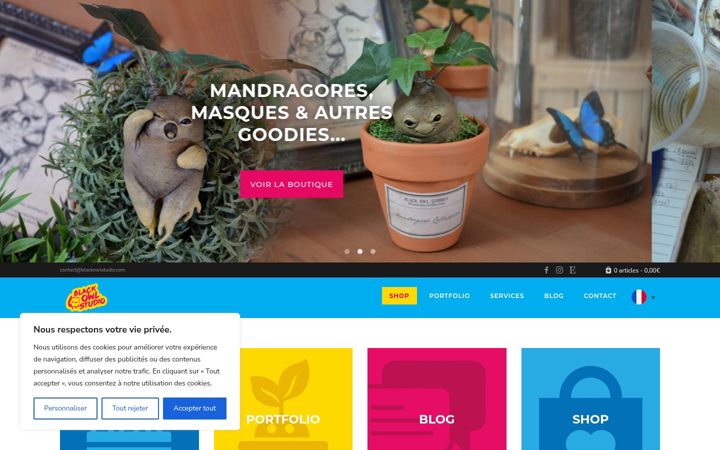 Screenshot of blackowlstudio.com