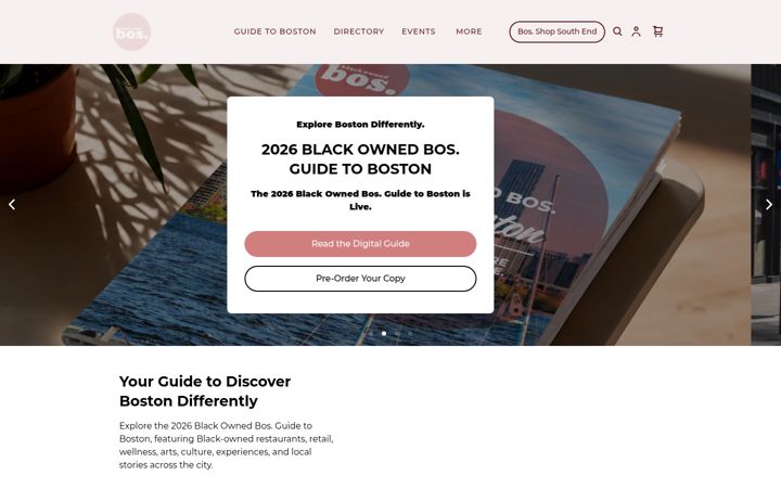 Screenshot of blackownedbos.com