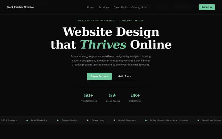 Screenshot of blackpanthercreative.co.uk